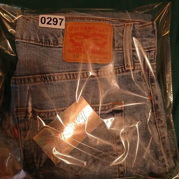 Levi Strauss & Co. Blue Jeans 512 34x32 Tapered Legs (0297A7) - Picture 9 of 9